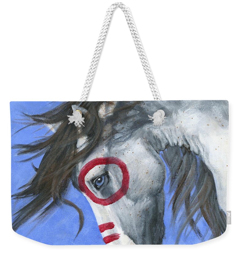 Horse Weekender Tote Bag featuring the painting Vision by Brandy Woods