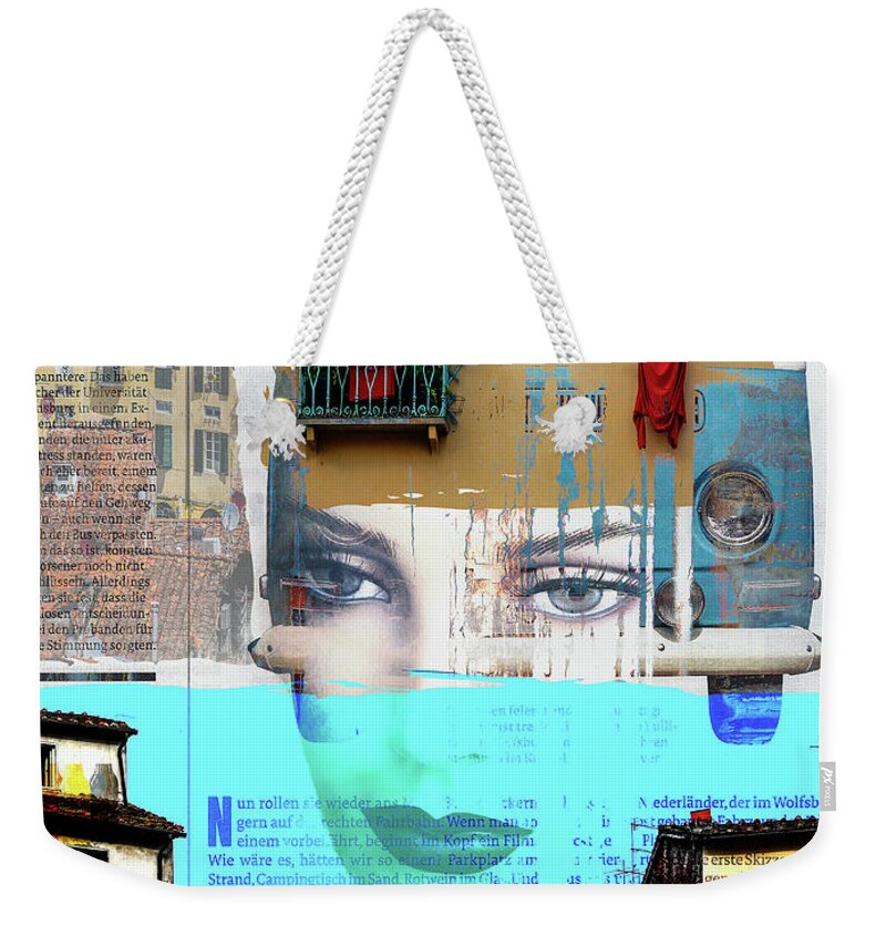 Lucca Weekender Tote Bag featuring the digital art Visiting Lucca by Gabi Hampe