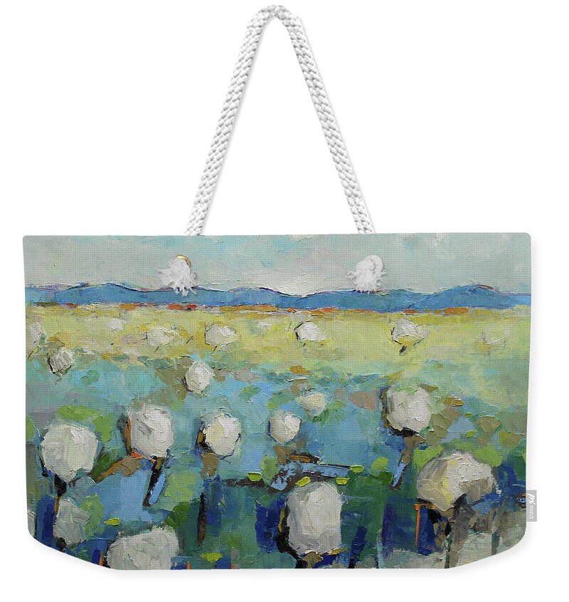 Oil Weekender Tote Bag featuring the painting Visiting Town 1601 by Becky Kim