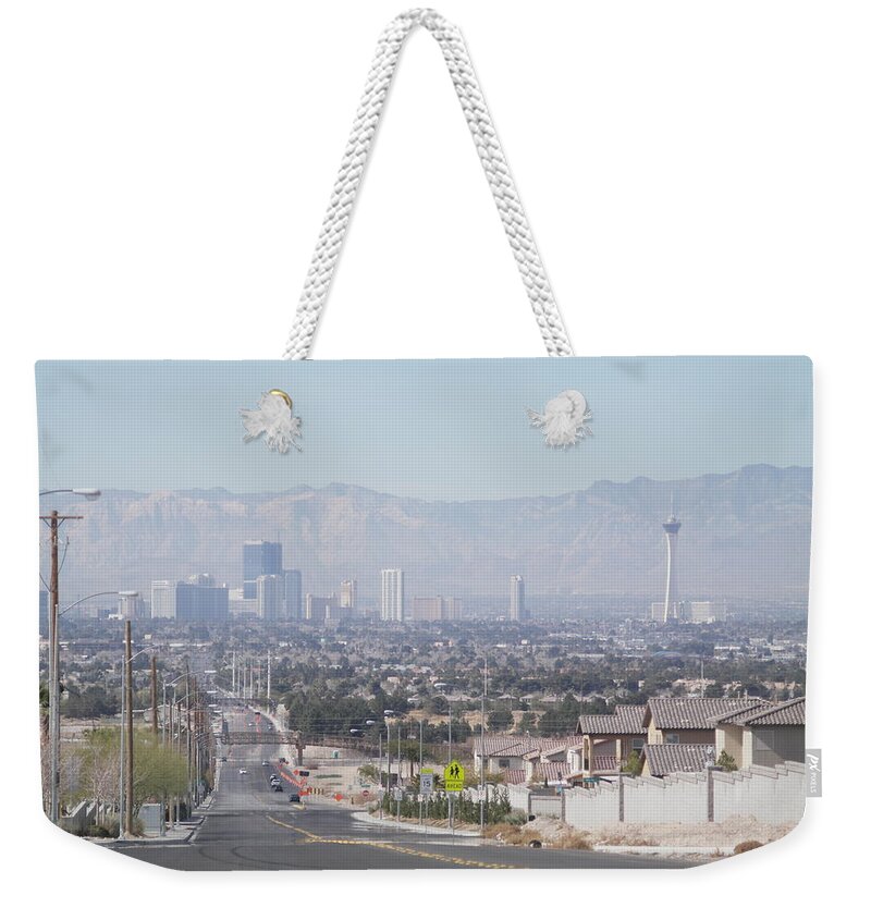  Weekender Tote Bag featuring the photograph Vista Vegas by Carl Wilkerson