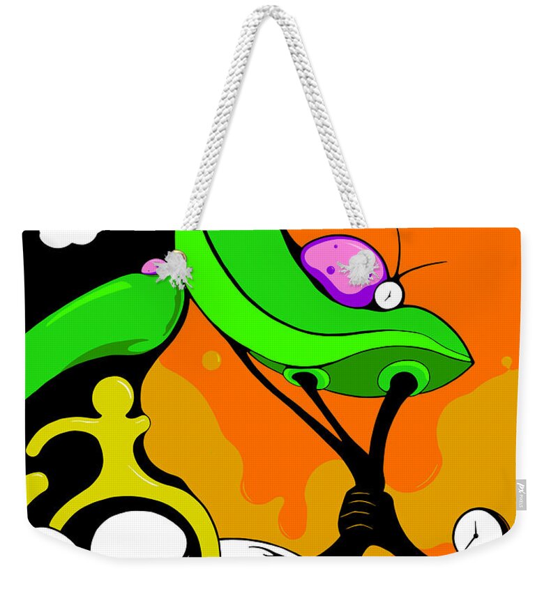Exponential Technology Weekender Tote Bag featuring the drawing Vivid Awakening by Craig Tilley