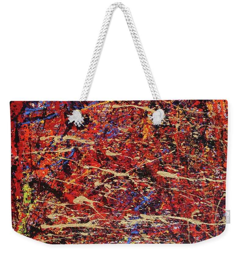 Fusionart Weekender Tote Bag featuring the painting Voices by Ralph White