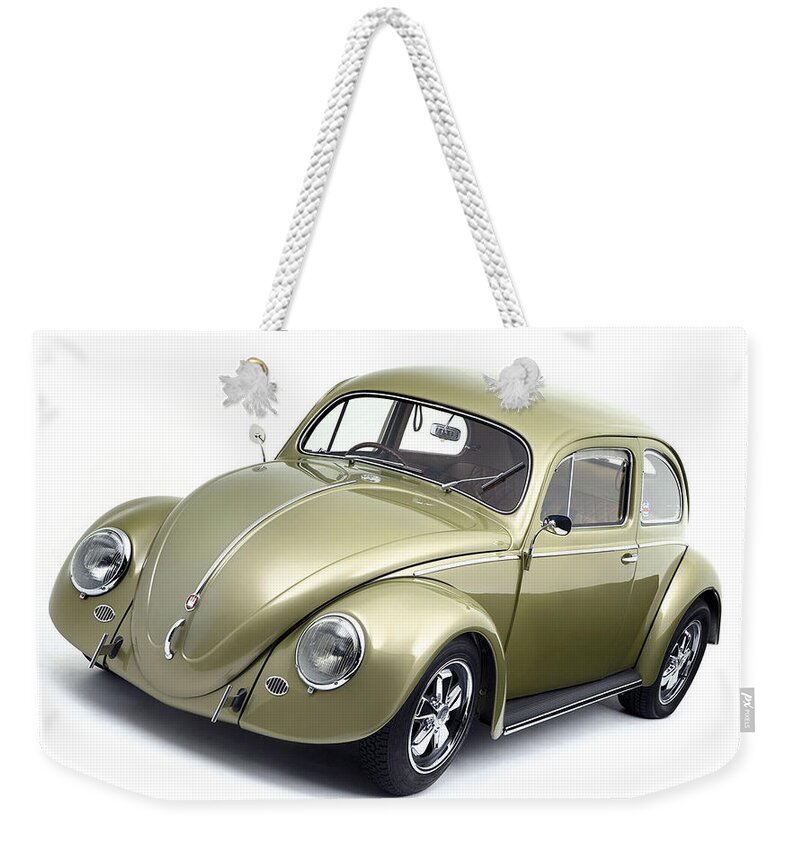 Volkswagen Beetle Weekender Tote Bag featuring the digital art Volkswagen Beetle by Maye Loeser