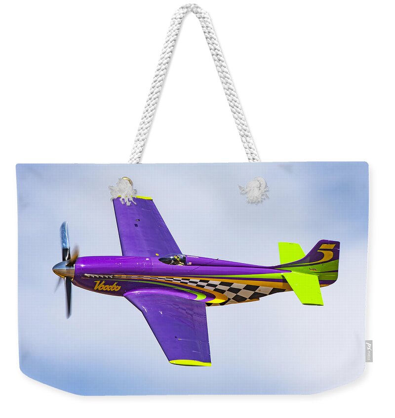 Mustang Weekender Tote Bag featuring the photograph Voodoo in Flight by Rick Pisio