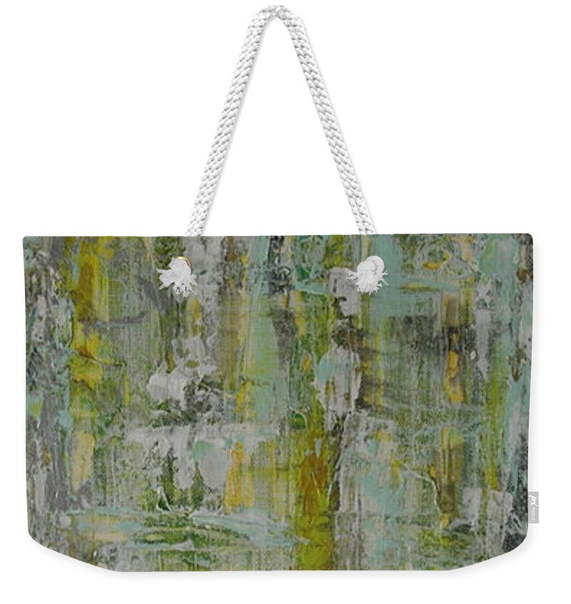Abstract Painting Weekender Tote Bag featuring the painting W21 - twice I by KUNST MIT HERZ Art with heart