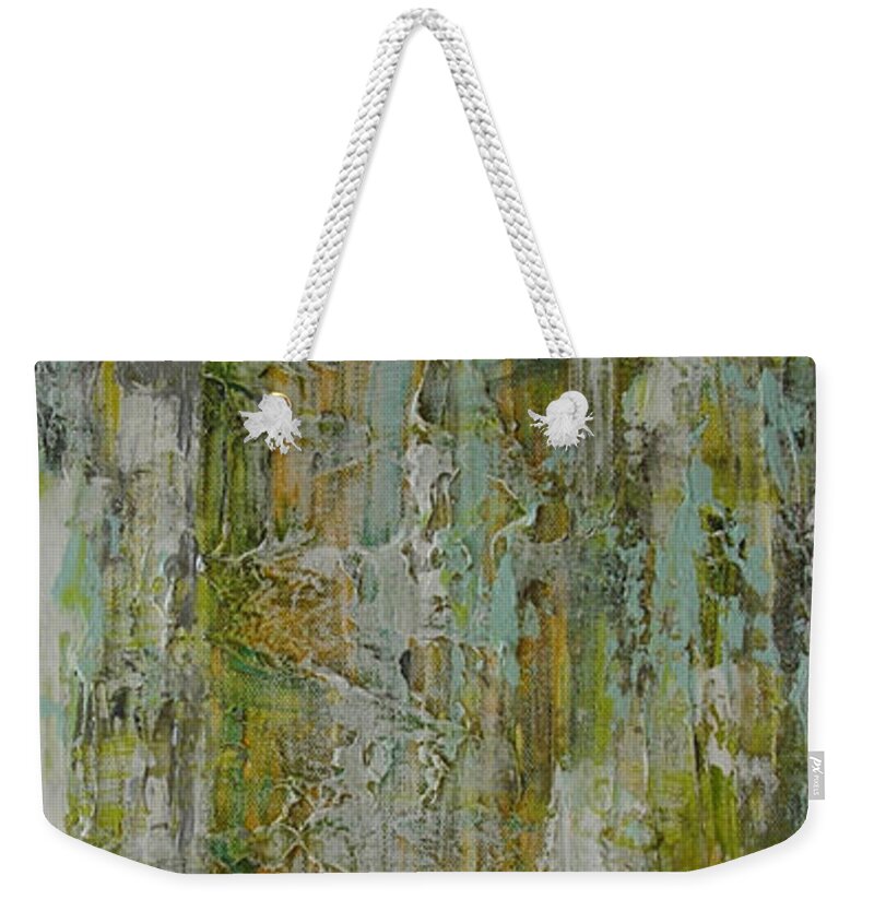 Abstract Painting Weekender Tote Bag featuring the painting W22 - twice II by KUNST MIT HERZ Art with heart