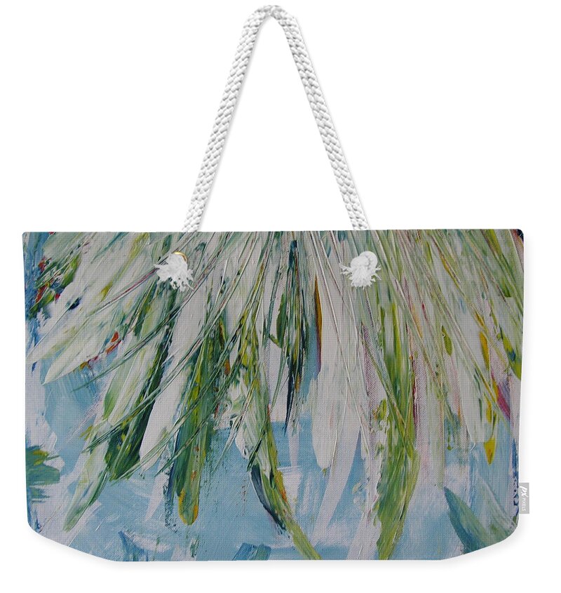Abstract Painting Weekender Tote Bag featuring the painting W25 - foru I by KUNST MIT HERZ Art with heart