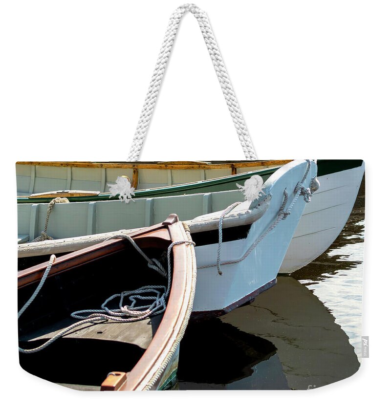 Boat Weekender Tote Bag featuring the photograph Waiting On You by Joe Geraci