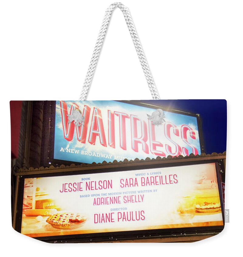 Waitress Weekender Tote Bag featuring the photograph Waitress the Musical by Mark Andrew Thomas