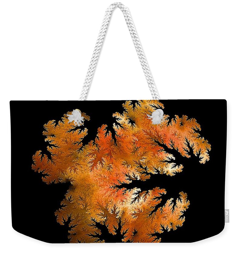 Forest Weekender Tote Bag featuring the digital art Waking in Mandelbrot Forest-2 by Doug Morgan