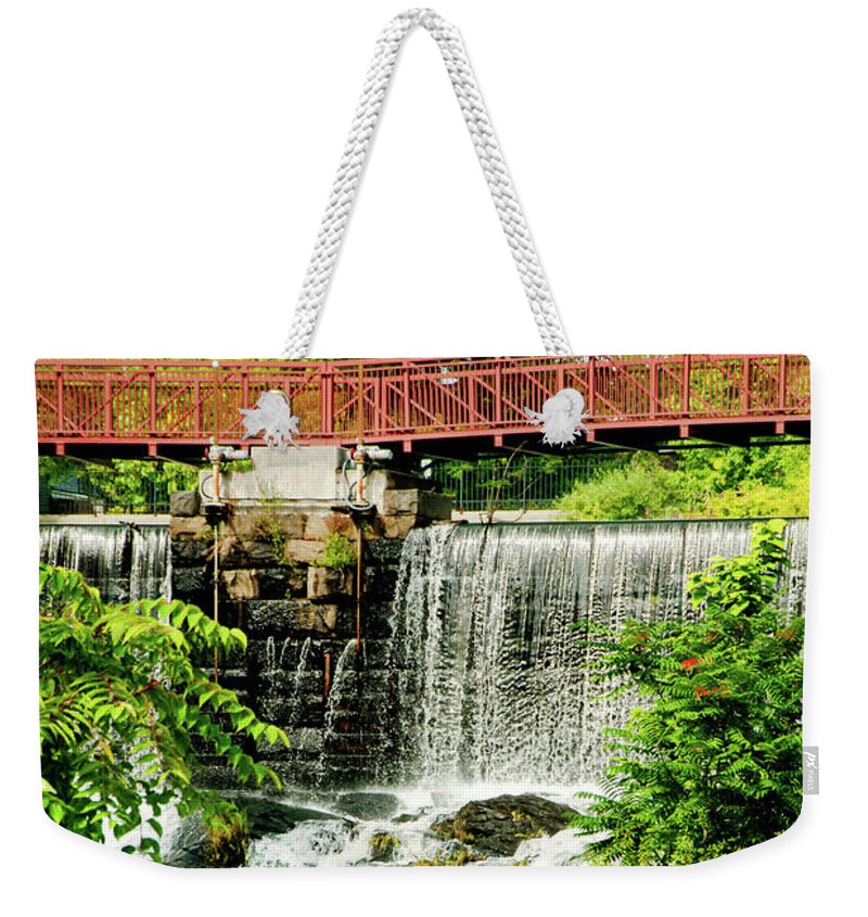 Massachusetts Weekender Tote Bag featuring the photograph Walk O'er the Falls by Greg Fortier