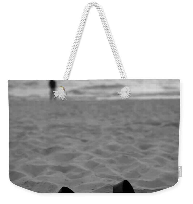 Beach Weekender Tote Bag featuring the photograph Walk on the Beach by Sebastian Musial