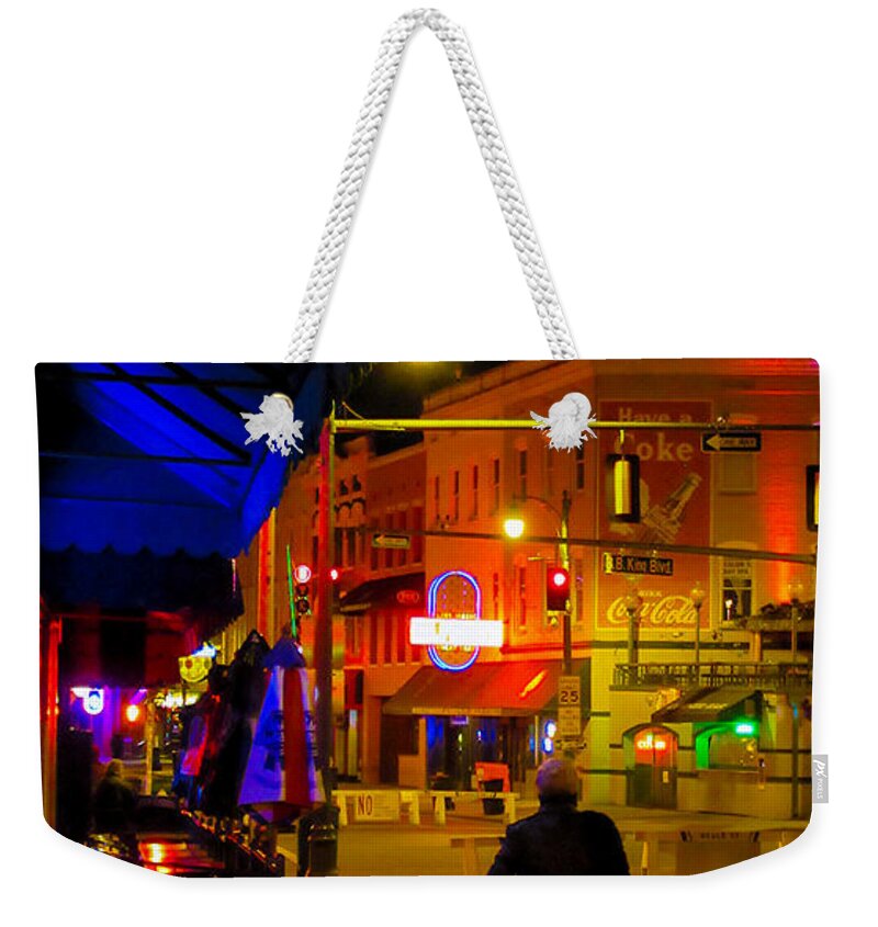 Memphis Weekender Tote Bag featuring the photograph Walking in Memphis by Jeff Kurtz