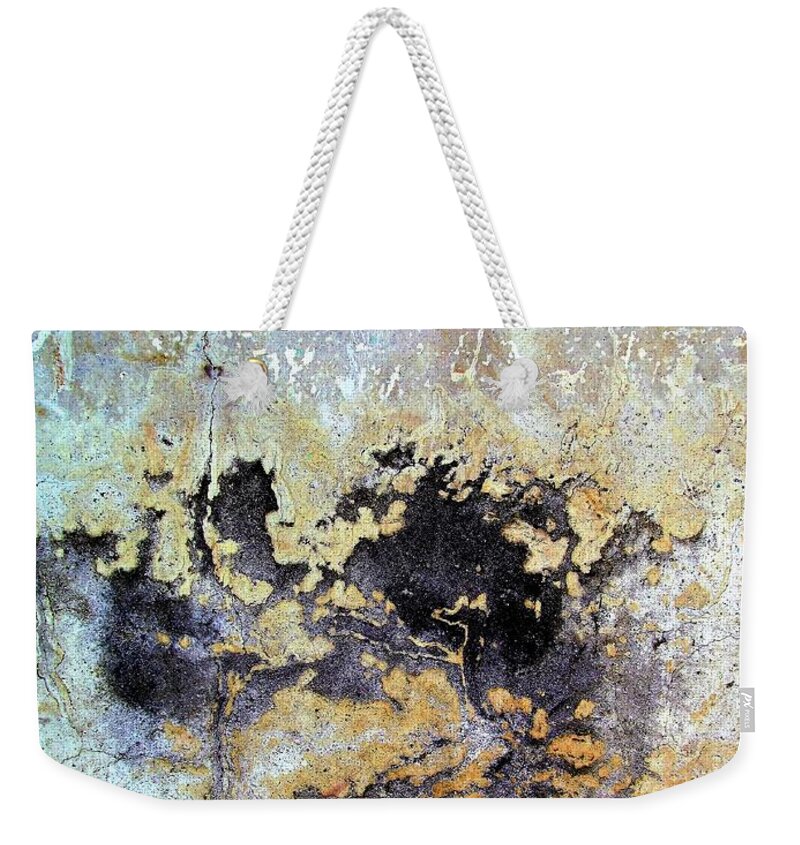 Texture Weekender Tote Bag featuring the photograph Wall Abstract 68 by Maria Huntley