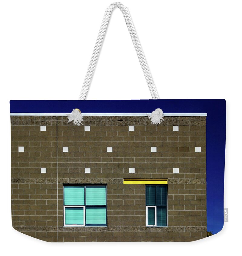 Facade Weekender Tote Bag featuring the photograph Wall, Windows and Sky by Aashish Vaidya