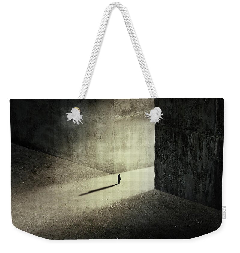 Concrete Weekender Tote Bag featuring the digital art Wall by Zoltan Toth