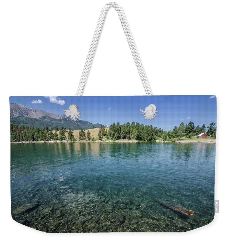 Wallowa Mountains Weekender Tote Bag featuring the photograph Wallowa Lake No.3 by Margaret Pitcher