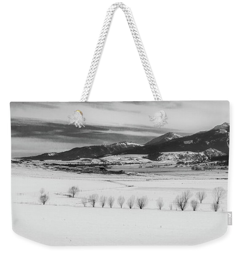 Oregon Weekender Tote Bag featuring the photograph Wallowa Mountains by Cat Connor