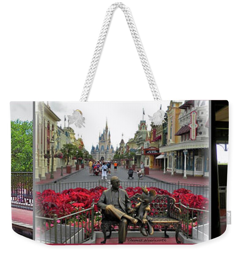 Monorail Weekender Tote Bag featuring the photograph Walt Disney World Transportation 3 Panel Composite 02 MP by Thomas Woolworth