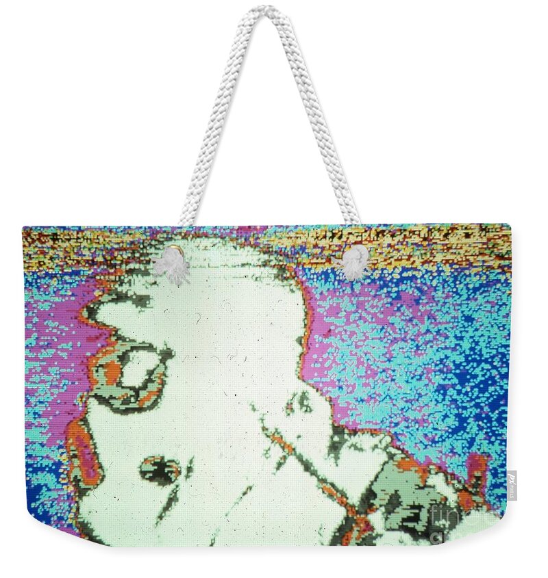 Iraq Weekender Tote Bag featuring the digital art War Image White by George D Gordon III