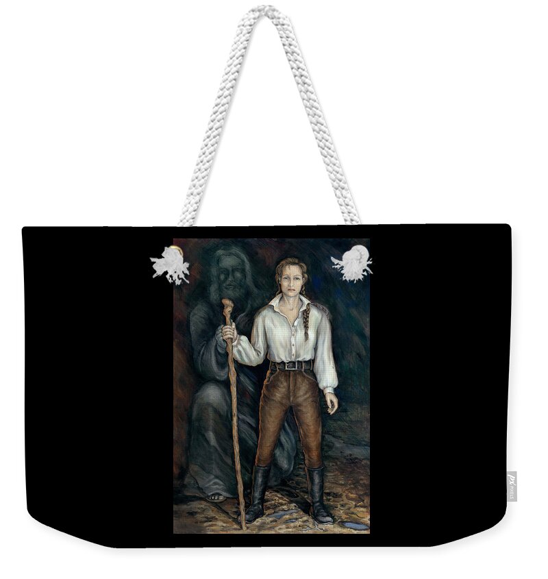 War Weekender Tote Bag featuring the painting War Queen of Turmoil by Sheri Jo Posselt