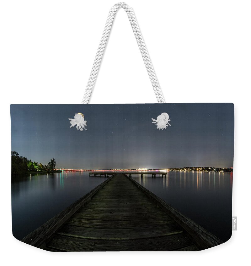 Seattle Weekender Tote Bag featuring the photograph Warm Summer Nights on Lake Washington by Matt McDonald