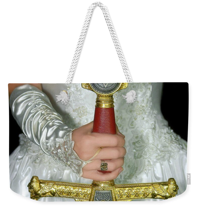 Warrior Bride Art Weekender Tote Bag featuring the digital art Warrior Bride cropped by Constance Woods