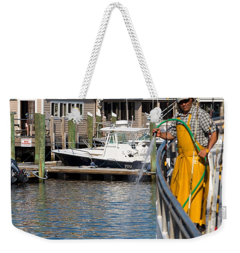 Hyannis Weekender Tote Bag featuring the photograph Washing Down by Allan Morrison