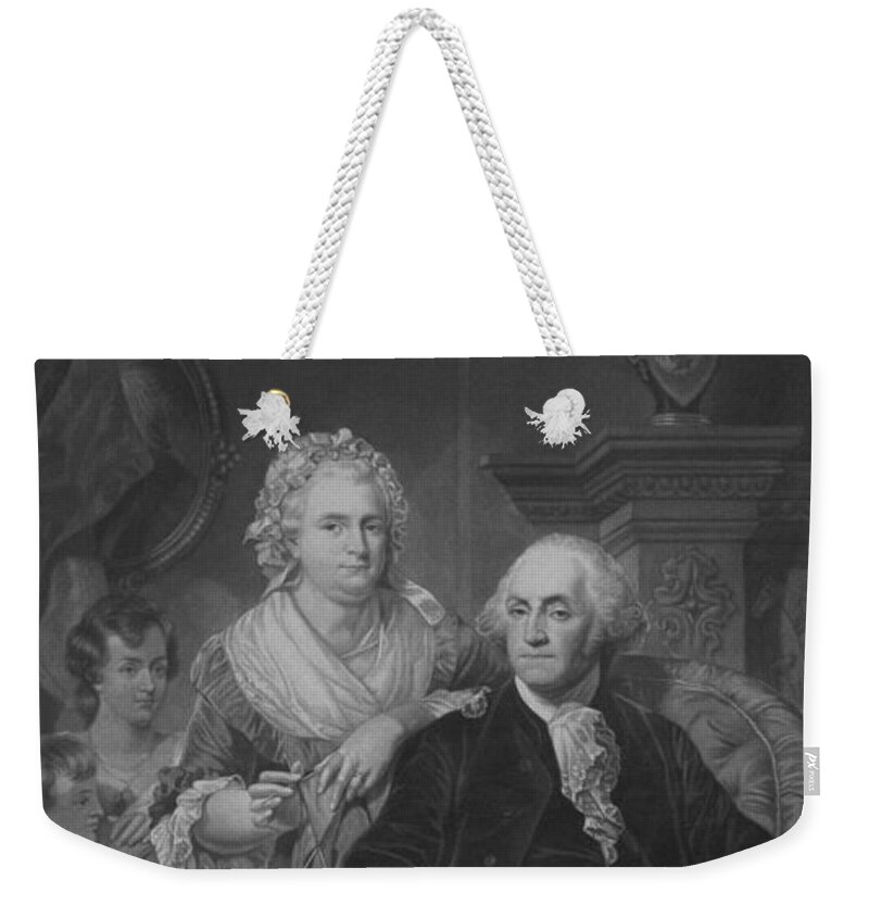 President Washington Weekender Tote Bag featuring the mixed media Washington At Home by War Is Hell Store
