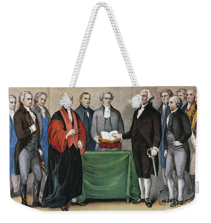 1789 Weekender Tote Bag featuring the photograph Washington: Inauguration by Granger