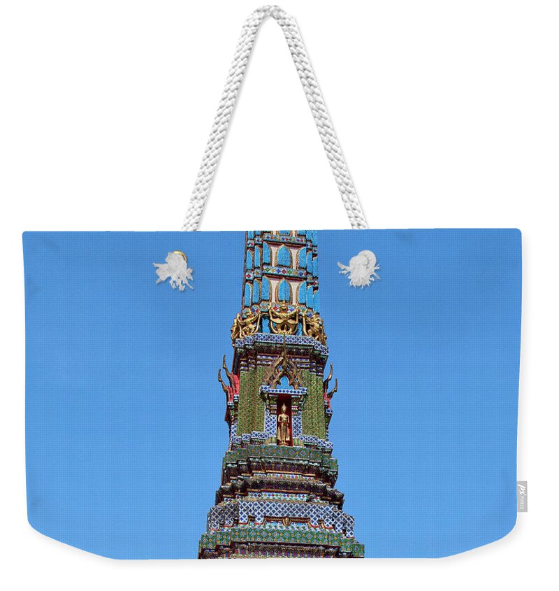 Scenic Weekender Tote Bag featuring the photograph Wat Intharam Phra Prang West DTHB0907 by Gerry Gantt