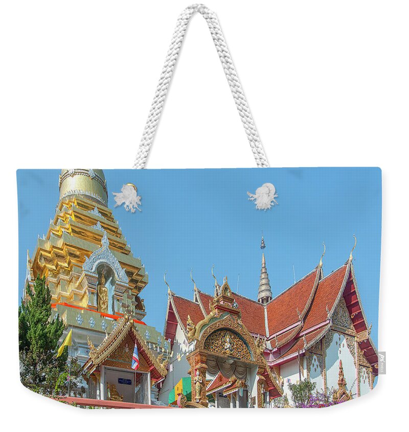 Scenic Weekender Tote Bag featuring the photograph Wat Phra That Doi Saket Phra That Chedi and Phra Wihan DTHCM2161 by Gerry Gantt