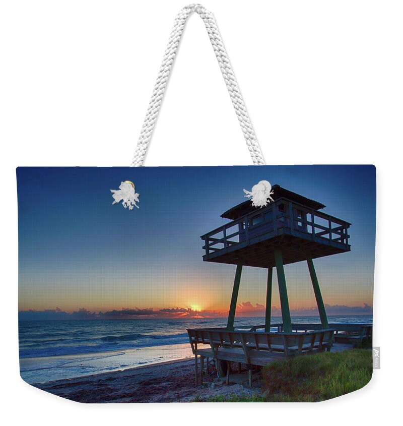 Landscape Weekender Tote Bag featuring the photograph Watch Tower Sunrise 2 by Dillon Kalkhurst