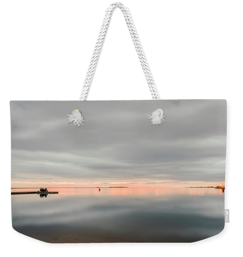England Weekender Tote Bag featuring the photograph Watching the Sunset by Spikey Mouse Photography