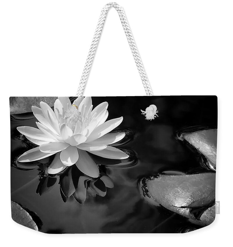 Water Lily Weekender Tote Bag featuring the photograph Water Lily by Peg Runyan