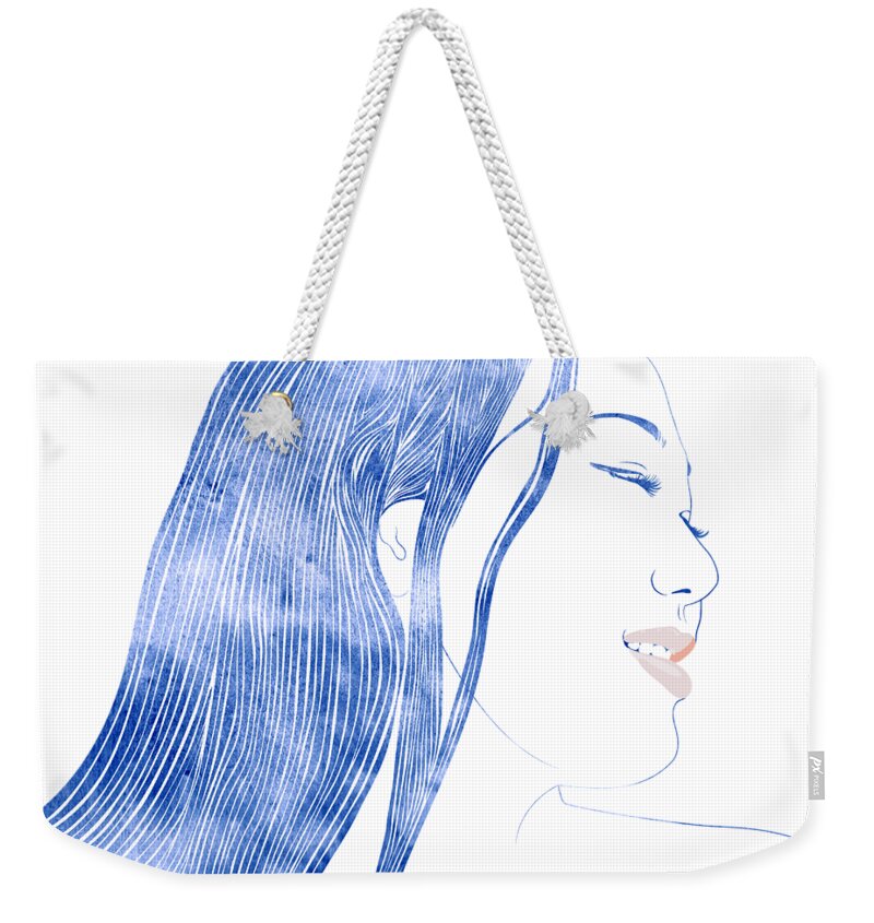 Beauty Weekender Tote Bag featuring the mixed media Water Nymph X by Stevyn Llewellyn