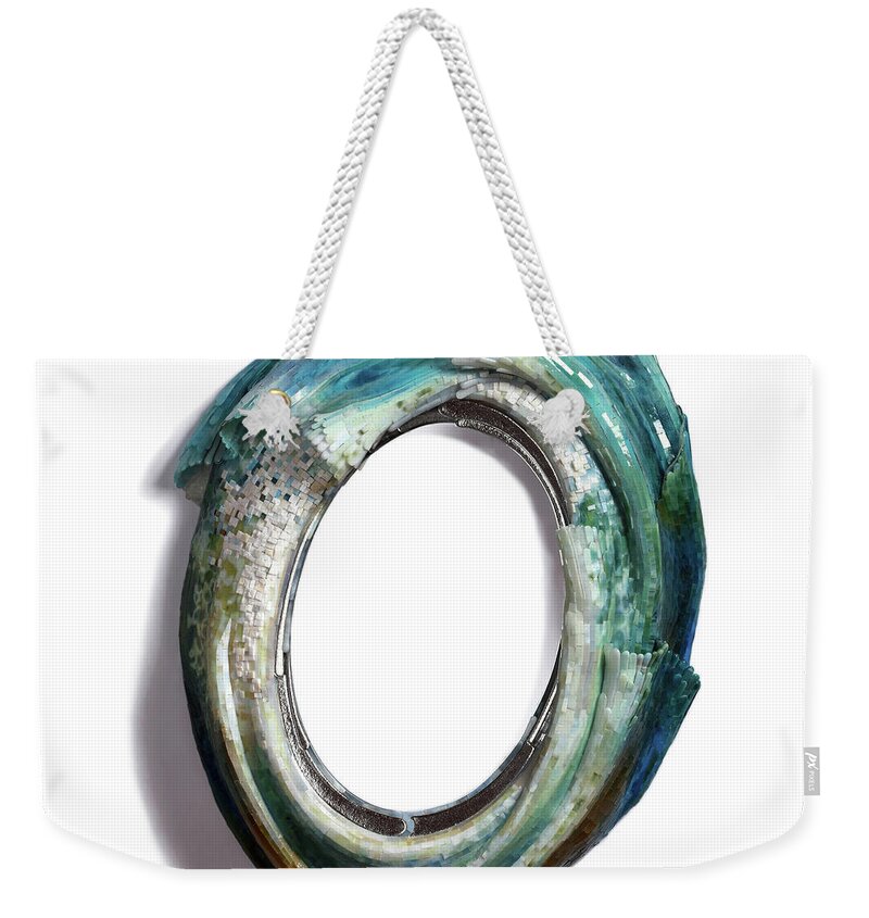 Mosaic Weekender Tote Bag featuring the glass art Water Ring I by Mia Tavonatti