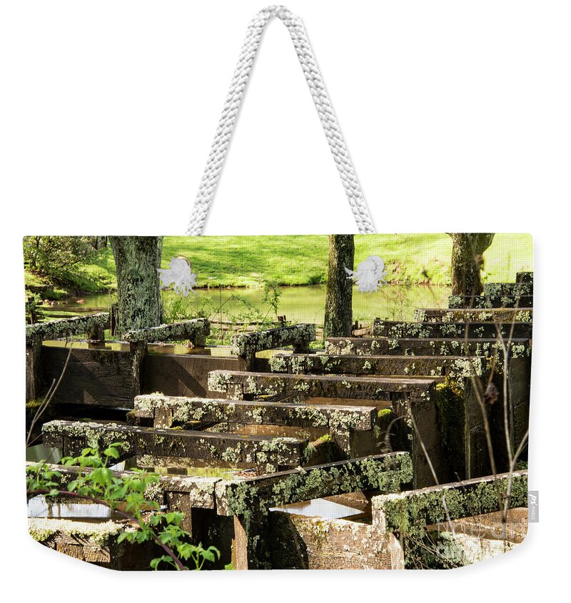 Blue Ridge Parkway Weekender Tote Bag featuring the photograph Water Trough Intersection by Bob Phillips