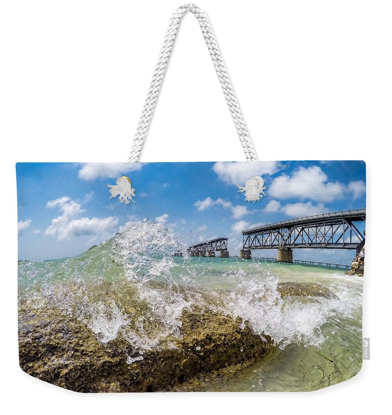 Water Weekender Tote Bag featuring the photograph Water Under The Bridge 2 by David Hart