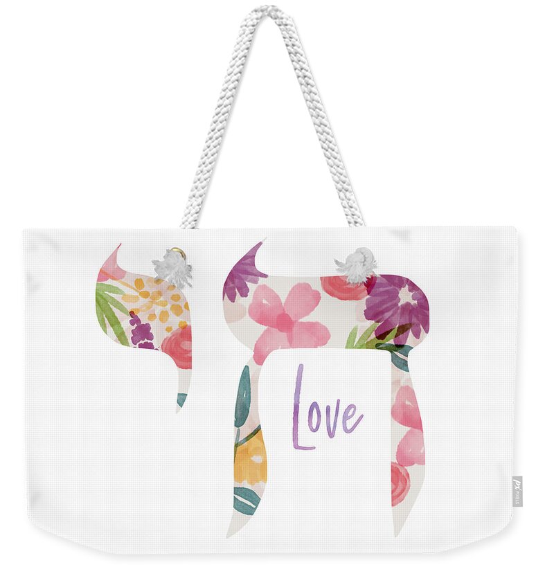 Chai Weekender Tote Bag featuring the mixed media Watercolor Floral Chai Love- Art by Linda Woods by Linda Woods