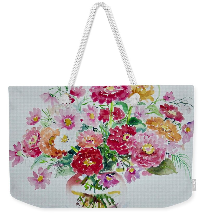 Flowers Weekender Tote Bag featuring the painting Watercolor Series 101 by Ingrid Dohm