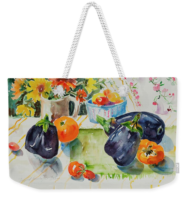 Fruit Weekender Tote Bag featuring the painting Watercolor Series 200 by Ingrid Dohm