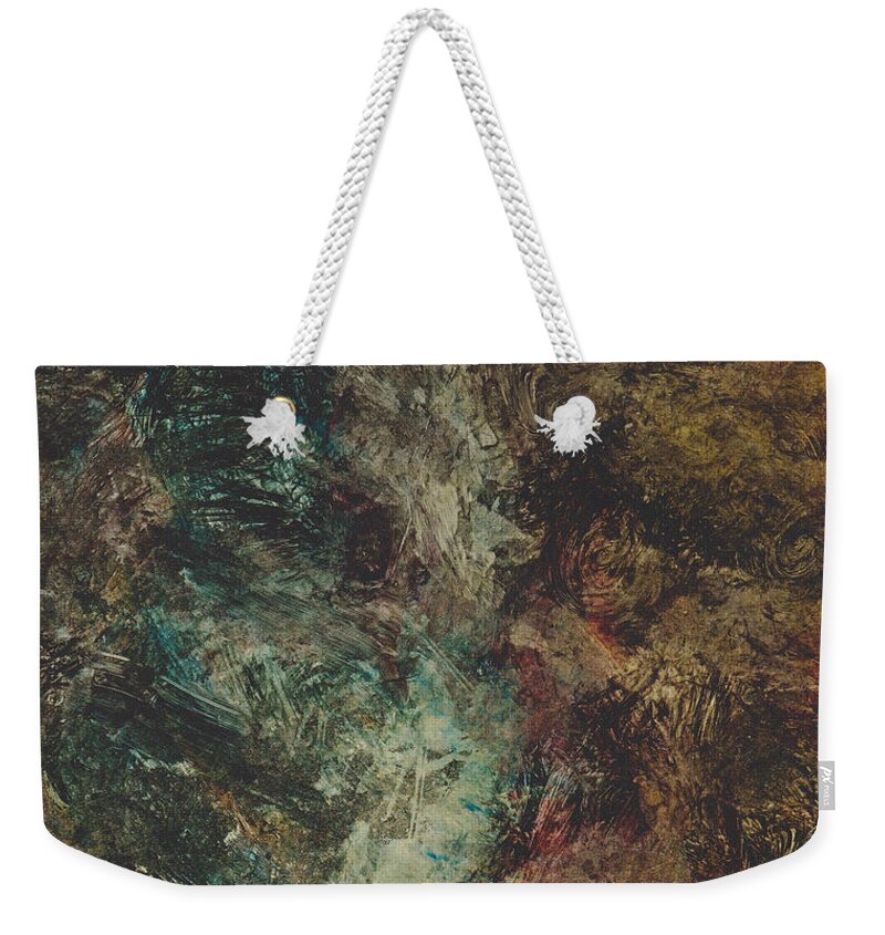 Waterfall Weekender Tote Bag featuring the painting Waterfall 2 by David Ladmore