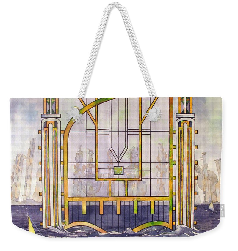Nature Weekender Tote Bag featuring the painting Waterfront Sonata by Mick Williams