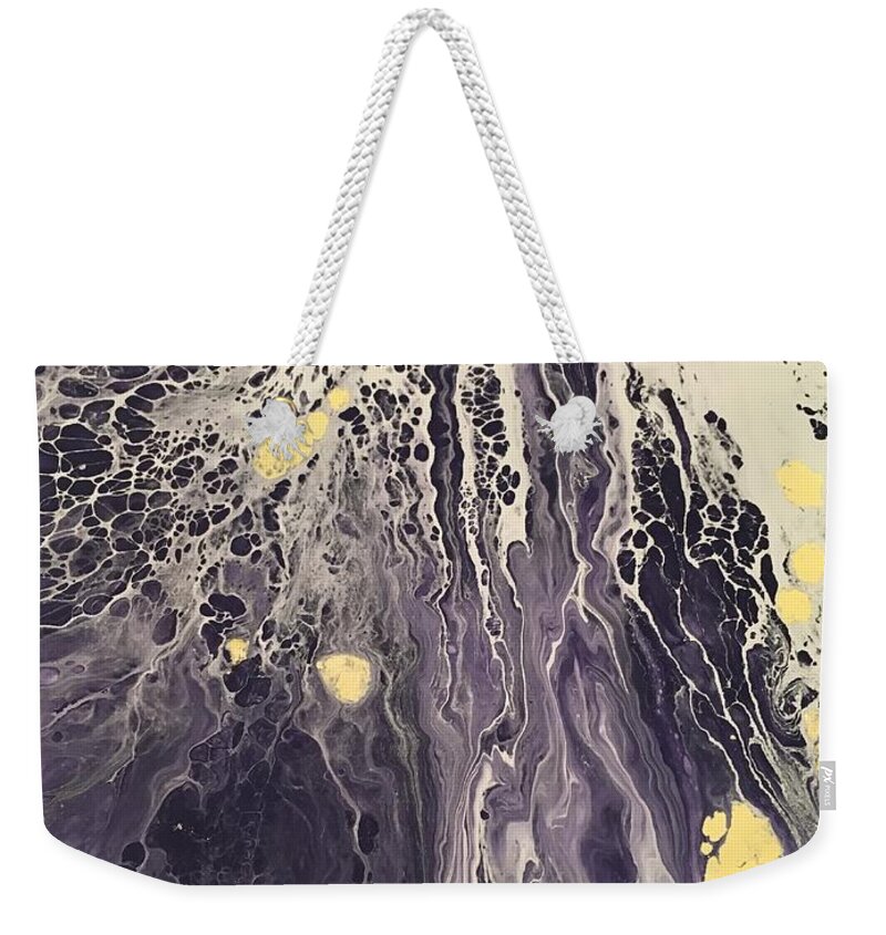 Abstract Weekender Tote Bag featuring the painting Wave by Soraya Silvestri