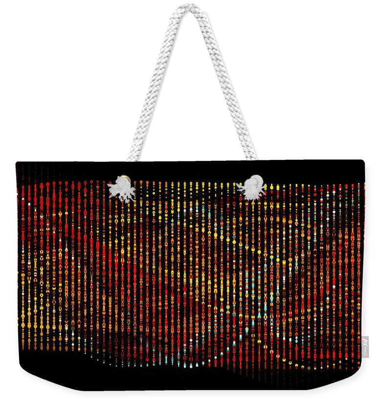 Abstract Weekender Tote Bag featuring the digital art Abstract Visuals - Wavelengths by Charmaine Zoe