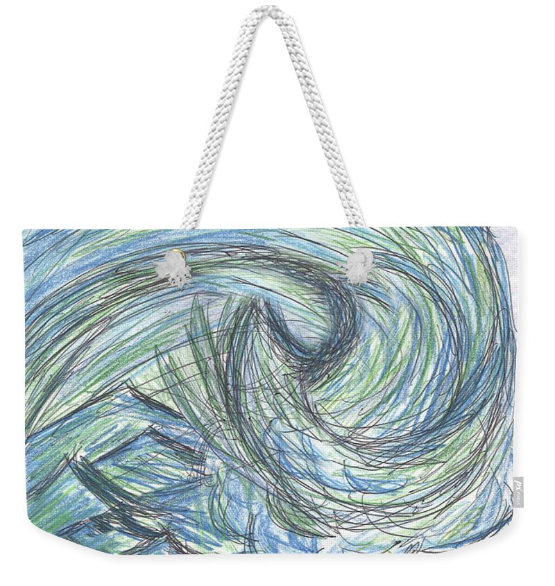 Deep Calls To Deep Weekender Tote Bag featuring the digital art Waves by Curtis Sikes