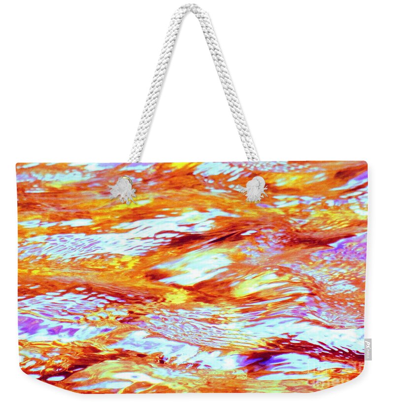 Abstract Weekender Tote Bag featuring the photograph Waves of Light by Sybil Staples