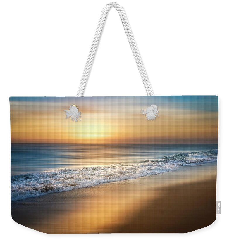 Clouds Weekender Tote Bag featuring the photograph Waves on a Dreamy Morning by Debra and Dave Vanderlaan