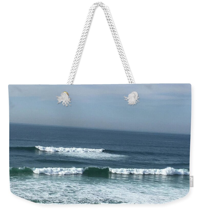 Waves Weekender Tote Bag featuring the photograph Waves by Susan Grunin